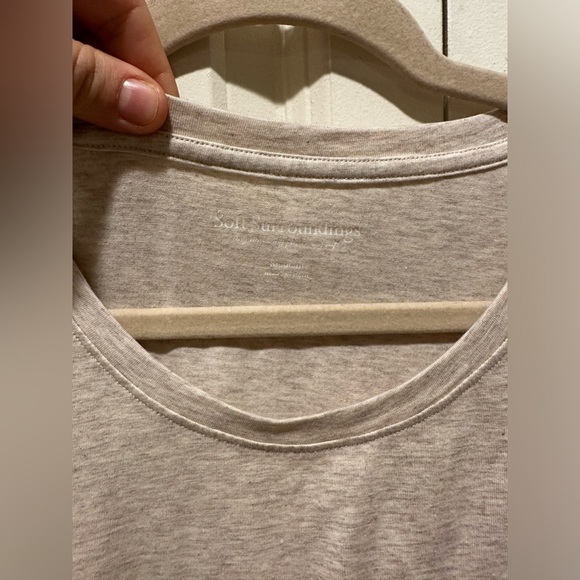 Soft Surroundings Pima Cotton Crewneck T-Shirt Bundle(2) Navy/Cream, size M - Picture 4 of 9